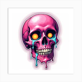 Pink Skull 2 Art Print