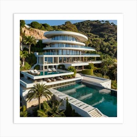 Villa On The Coast Art Print