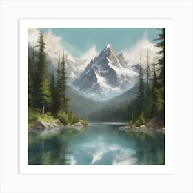 Mountain Lake 1 Art Print