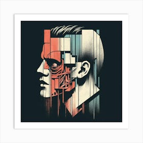 Robot Head Art Print