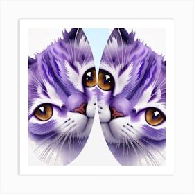 Purple Cat 1 Art Print