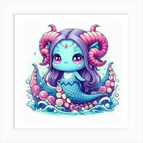 Miniature Mermaid 2 Art Print