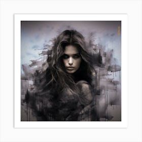 Portrait of a woman 18 Art Print