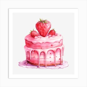 Strawberry Cake 19 Art Print