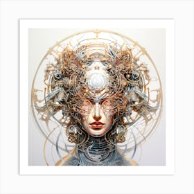 Cybernetic woman Art Print