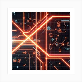 Retro Futuristic Elements,Retro Futuristic Background,Retro Futuristic Templates (87) Art Print