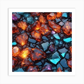 Colorful Gemstones Art Print