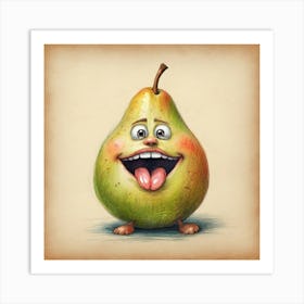 Funny Pear 1 Art Print