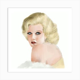 Blonde angel 1 Art Print