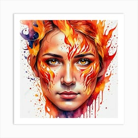 Fire Painting Art Print