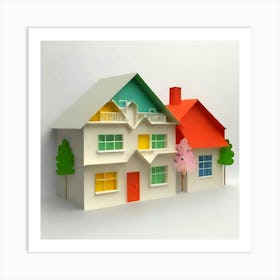 House With Trees Art Print