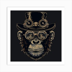 Steampunk Monkey 5 Art Print