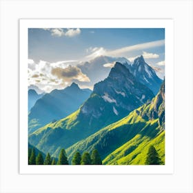 Alps Stock Videos & Royalty-Free Footage Art Print