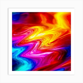 Color Brightness Vibrant Electric Power Gradient Vivid Intense Dynamic Radiant Glowing En (5) Art Print