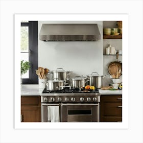 A Photo Of A Set Of Pots And Pans 1 Art Print