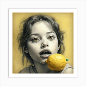 Lemon Girl 3 Art Print