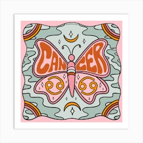 Cancer Butterfly Art Print