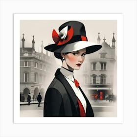 English lady in London 4 Art Print