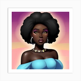 Afro Girl 6 Art Print