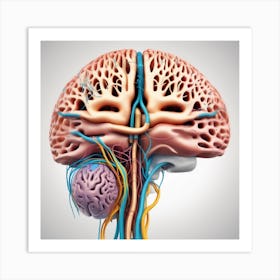 Human Brain Anatomy Art Print