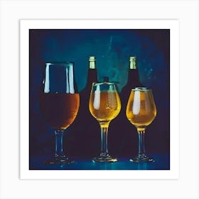 Happy Hour Glass of Drinks Decor Art Print