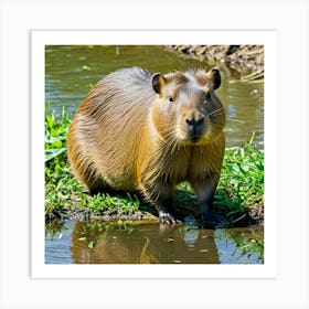 Capybara Argentina Art Print