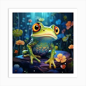 Frog In The Forest Art Print