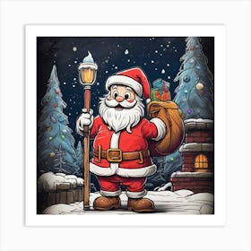 Christmas Santa 1 Art Print