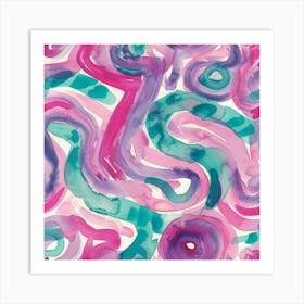 Pink Swirls Art Print