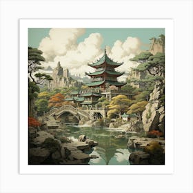 Chinese Temple 4 Art Print