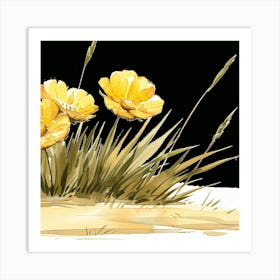 Poppies In The Sand Art Print