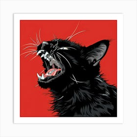 Screaming Cat 1 Art Print