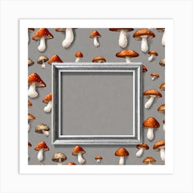 Frame With Mushrooms 4 Art Print