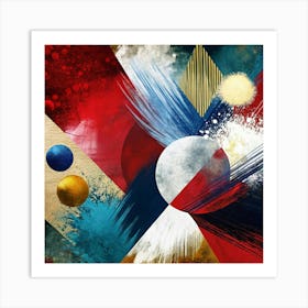 Abstract Painting in Bold Elegance Palette Art Print