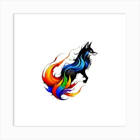 Fire Fox Art Print