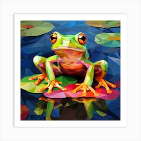 Cubism Frog 1 Art Print