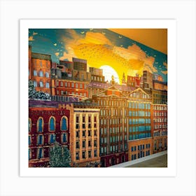 Mural Of A City Art Print