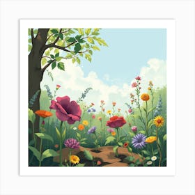 Flowering Meadow Poster