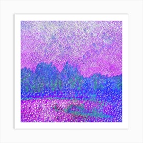 Purple Sky At Dusk Art Print