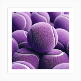 Purple Tennis Balls Art Print