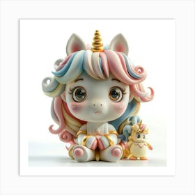 Unicorn Figurine 86 Art Print