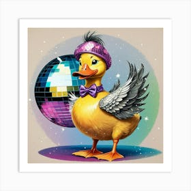 Disco Duck 1 Art Print