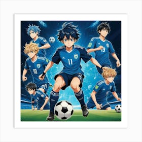 Soccer Team manga abime Art Print