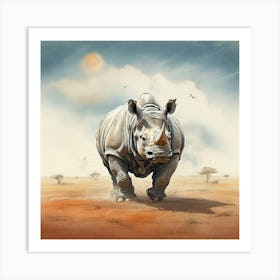 Rhinoceros 6 Art Print