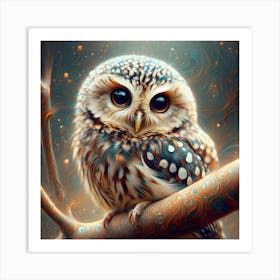 Curious owl Art Print