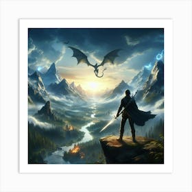 Elder Scrolls paintings art print Art Print