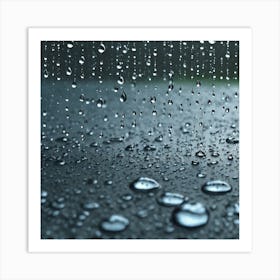 Raindrops On A Window 5 Art Print