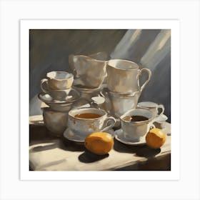 Tea And Lemons Art Print