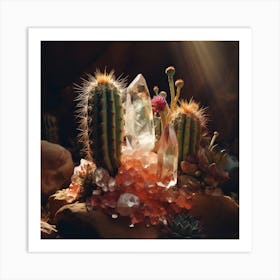 Cactus and Stones 2 Art Print