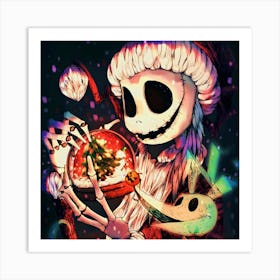 Christmas Skull Art Print